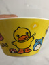 五和（WUHE）儿童碗餐具套装宝宝碗勺卡通碗勺家用吃饭辅食碗库洛米奥特曼饭碗 抗菌小黄鸭深碗450m+l勺 实拍图