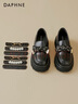 达芙妮乐福鞋女英伦2025新款一脚蹬黑色厚底秋季女鞋子小皮鞋单鞋 实拍图