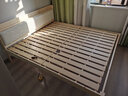 彤新雅【现货闪发】床实木床主卧双人床简约单人床出租房板式床 原木无漆+5cm椰棕床垫+床头柜*1 宽1.5M*长2M 实拍图