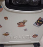 大嘴猴（paul frank）行李箱小型登机箱拉杆箱旅行箱女轻便潮流密码箱轻音万向轮皮箱 白色 20英寸 实拍图