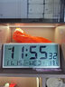 汉时（Hense）LCD大屏电子时钟客厅挂墙挂钟桌面台钟wifi自动对时家用钟表HA88 C款银色（上下显示、读秒） 实拍图