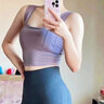 莫代尔运动内衣女高强度健身跑步防震瑜伽服一体美背心式文胸聚拢防下垂 豆沙紫【升级全固定一体杯】 S 【推荐70-85斤】 实拍图