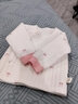 小三月新生婴儿保暖内衣夹棉上衣0-2岁秋冬季男女宝宝薄棉开衫外套 A055小兔 按扣纽扣随机发 66 cm 建议11-16斤 实拍图