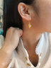 中国黄金（CHINA GOLD）心中有你黄金耳环女足金耳钉生日礼物女送女友老婆结婚纪念实用 【京速达】足金心中有你耳环 实拍图