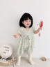 wua.wua婴儿衣服夏季薄款0-12个月女宝宝连体衣套装公主款哈衣外出夏装 薄荷绿（贴身柔软）+发带 80cm （适合9-12月 体重16-20斤） 实拍图