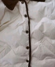 百图betu女装秋冬新款羽绒服撞色灯芯绒小香风羽绒外套女2309T04 米白 XS 实拍图