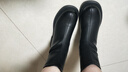 达芙妮瘦瘦靴女加绒低跟短靴女圆头百搭靴子4622607093 黑色（加绒） 38 实拍图