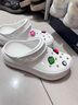 卡骆驰crocs檀健次同款经典泡芙洞洞鞋百舒适男沙滩鞋女鞋休闲鞋|207521 白色-100(含智必星) 39 (240mm) 实拍图