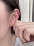 中国黄金（CHINA GOLD）雪花黄金耳钉女款足金耳环养耳洞耳饰品情人节生日礼物送女友老婆 挚爱礼盒+雪花耳钉 约0.8g 实拍图
