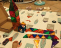 弥鹿（MiDeer）儿童玩具钻面插磁铁玩具彩窗磁力片60片+收纳袋儿童节礼物 晒单实拍图