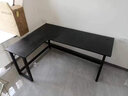 蔓斯菲尔 转角电脑桌电竞桌台式家用转角书桌书架组合办公桌写字台 单桌碳纤维色左款160x120 L型宽大桌面  实拍图