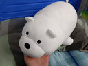 优羽咱们三只裸熊公仔软熊猫抱枕毛绒玩具床上陪睡女生七夕情人节礼物 Ice Bear白熊(趴姿) 48cm 实拍图