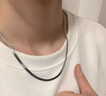 蔓笙男士项链潮流蛇骨链钛钢锁骨刀片扁颈链欧美简约女百搭嘻哈潮酷 蛇骨链【长50cm* 5mm】 实拍图