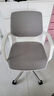 进奢办公椅电脑椅职员座椅转椅现代简约小巧家用椅子人体工学会议椅 白框+灰色/移动脚 实拍图