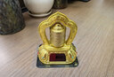 雪域印象德田车载太阳能转金轮汽车摆件车内饰品摆件中控台仪表台转金桶 (金色)+装500万六字真言 实拍图