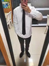 唐号垫肩西服外套男学院风春秋季痞帅学生高级感小西装DK制服套装班服 四件套/西服+白长衬衫+西裤+领带 XL 实拍图