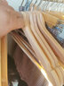 访客（FK）实木衣架无痕晾衣架防滑衣服挂架宽肩西服衣撑家用晾衣架子 原木色圆钩-10支装 实拍图