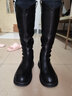 天美意靴子女商场同款时装靴休闲女高筒靴女鞋 黑色（薄绒） 39 实拍图