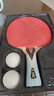 双鱼（DOUBLE FISH） 乒乓球拍初学者成品拍双面反胶皮套装快攻型学生业余训练乒乓拍 横拍 4A+横拍（单）12球 实拍图
