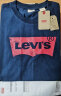 Levi's【全新升级】李维斯2024春夏新版情侣同款短袖T恤logo印花简约 藏蓝色0002 M 实拍图