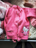 Hello Kitty女童睡衣纯棉大童套装夹棉秋冬居家加厚保暖宝宝儿童家居服 3层夹棉A西瓜红513084 160CM适合155-165 实拍图