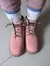 天美意（TEENMIX）童鞋儿童马丁靴女童2024新款春秋单靴男童大黄靴皮靴子中大童短靴 粉色（加绒） 35 实拍图