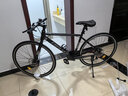 永久公路自行车700c前后碟刹男女式成人学生直把城市休闲通勤车 24速700C钢架线碟平把 幻影黑 实拍图