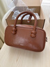 MUVA【赵昭仪同款】原创波士顿红色包包手提小拎包女真皮斜挎新款 焦糖棕 实拍图