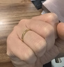 六福珠宝足金碎碎冰时尚光面黄金戒指实心戒指送礼 计价 G16TBGR0005 11号-2.36克(含工费267元) 实拍图