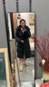 美力城【檀健次同款】长款羽绒服女装新款95%极地鹅绒外套时尚泡芙 猛石黑 S （100-110斤） 实拍图