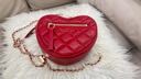 CHARLES&KEITH菱格爱心链条单肩斜挎包包女包送女友生日礼物CK2-80151353 Red红色 S 实拍图