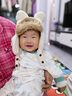 图涂丫婴儿帽子秋冬季儿童帽子0-5岁宝宝围巾毛绒帽子2岁3岁护耳帽防风保暖户外加绒帽子 爱心熊-象牙白 （单帽）小码：帽围44-48cm，建议6个月-3岁 实拍图