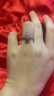 T400莫桑石银戒指女闭口求结婚表白情人节生日礼物 一克拉【11H】 实拍图