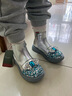 斯纳菲女童靴子秋冬儿童加绒皮靴爱莎公主保暖短皮靴 冰雪蓝32 实拍图
