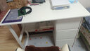 木匠印记电脑桌带书架家用现代简约台式电脑桌办公书桌学生写字桌学习桌子 暖白色 100cm 实拍图