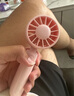 VENIDER小风扇手持风扇【涡轮聚风】小巧随身便携小风扇 涡轮飓风轻音口袋风扇 带挂绳带底座充电小电风扇 雅典白【标准版】三档大风力丨36H续航丨带底座挂绳 实拍图