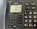 飞利浦（PHILIPS）数字无绳电话机 无线座机 子母机 办公家用 信号覆盖广 屏幕白色背光 DCTG167一拖二黑色 实拍图