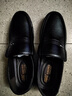 蜻蜓牌【100%全牛皮】男士皮鞋商务休闲真皮防滑软底软面中老年爸爸鞋真皮透气套脚舒适耐磨真皮百搭鞋子 黑色 39 实拍图
