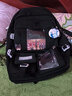法德陆 ins原创透明书包女 韩版日系大学生背包小清新卡通可爱少女双肩包 xinxulong6604黑色+恐龙挂件 实拍图
