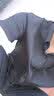 肯奈迪短袖衬衫男夏季冰丝男士休闲外套夏季宽松衬衣上衣服男装 黑色-五分袖冰丝衬衫 2XL 【170-178cm】 实拍图