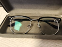 蔡司（ZEISS）镜片近视眼镜框男半框防蓝光辐射可配带散光度数眼睛女钛合金镜架 简约款 黑银 配colorein镜片1.60防蓝光 0-800 实拍图