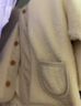 嘟嘟家童装宝宝外套加绒拜年服婴儿麦穗绒棉服男童加厚开衫女童过年衣 米白色 110 实拍图
