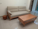 源氏木语实木沙发床折叠两用日式小户型橡木客厅家用伸缩布艺沙发2.13m白 晒单实拍图