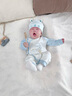 全棉时代超柔婴儿连体服衣服宝宝春秋打底衣抗菌风柔棉连体衣新生儿睡衣 【系带款：59-66码】微光蓝 59cm （0-3个月） 实拍图