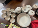瓷牌茗茶具 汝窑茶具套装茶壶盖碗茶杯整套家用开片功夫茶具办公茶盘小套组 《御煌茶壶盖碗》八杯大全套 实拍图