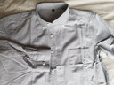 新款纯棉牛津纺长袖衬衫中青年男士商务休闲纯色衬衣100%全棉上衣 2635-5 40 实拍图