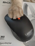 联想（Lenovo）无线蓝牙双模充电鼠标 蓝牙5.0/3.0 便携办公鼠标人体工学设计 Howard理性黑充电版 实拍图