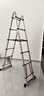 梯子伸缩梯子人字梯铝合金加厚便携折叠升降家用多功能工程楼梯 多功能2.5m直梯5米【大关节】 实拍图