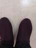 老美华冬季新款女棉鞋加棉保暖舒适防滑休闲中老年妈妈鞋 紫红 35 实拍图