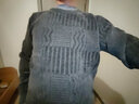 啄木鸟毛衣男加绒加厚秋冬季雪尼尔圆领保暖打底针织衫男士休闲男装上衣 M1701灰色 XL (175) 135-150斤 实拍图